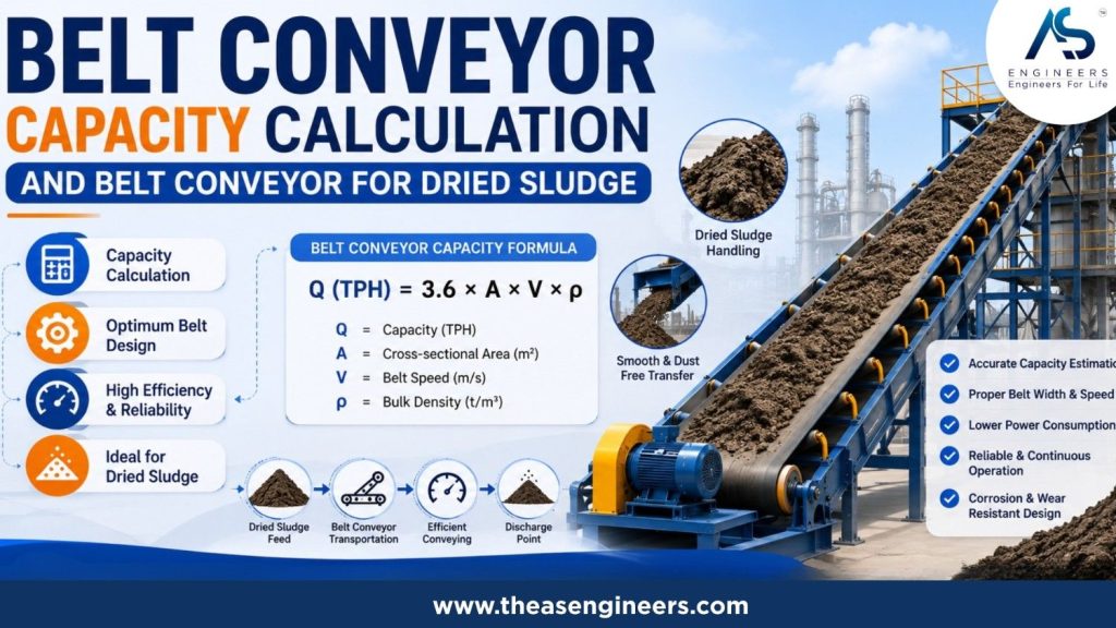 Belt Conveyor Capacity Calculation and Belt Conveyor for Dried Sludge
