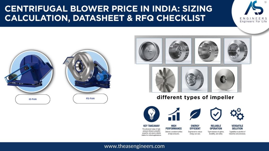 Centrifugal Blower Price in India: Sizing Calculation, Datasheet & RFQ Checklist